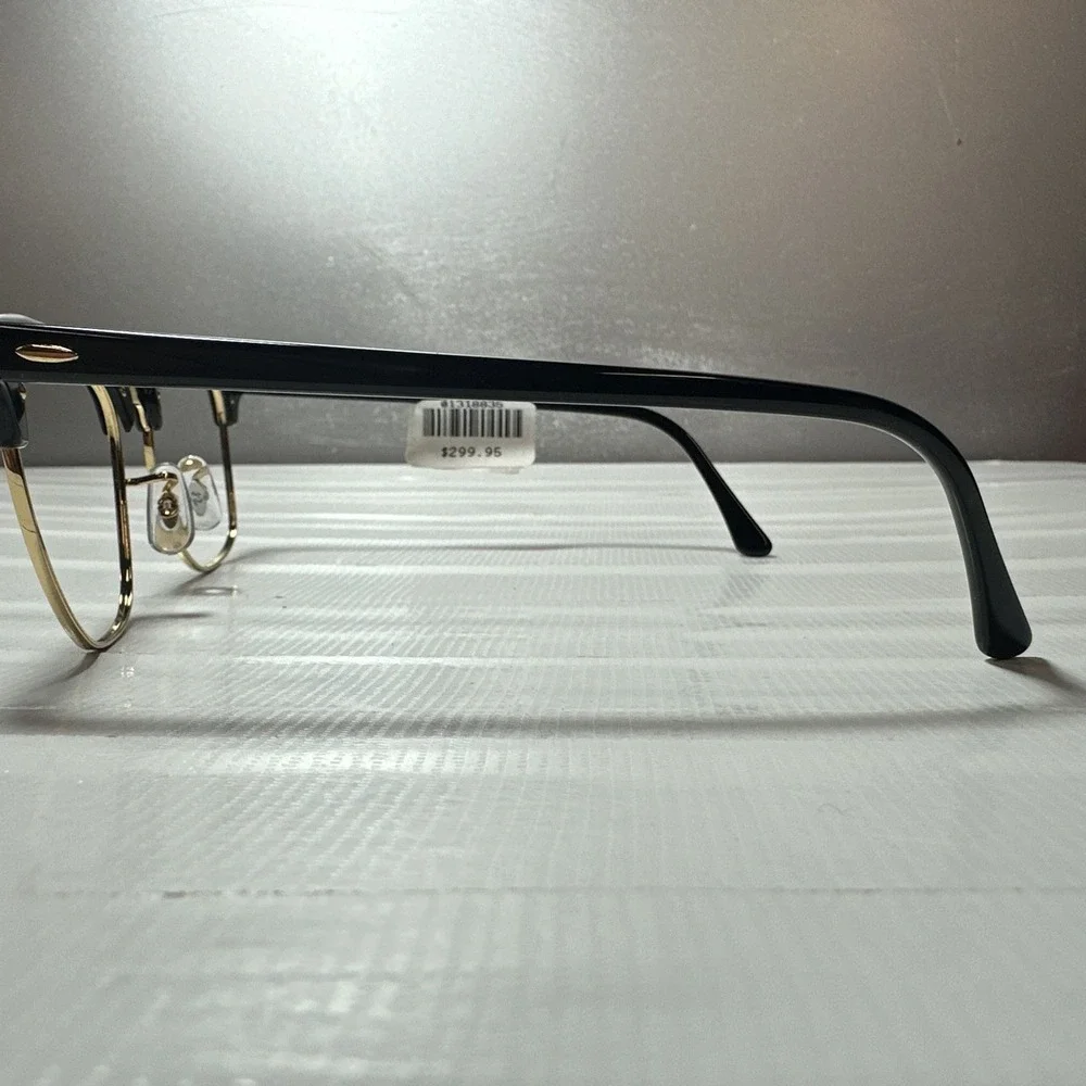 Ray-Ban  Frames RB3016 CLUBMASTER W0365 Black Gold Square 51-21-145 Retail $299